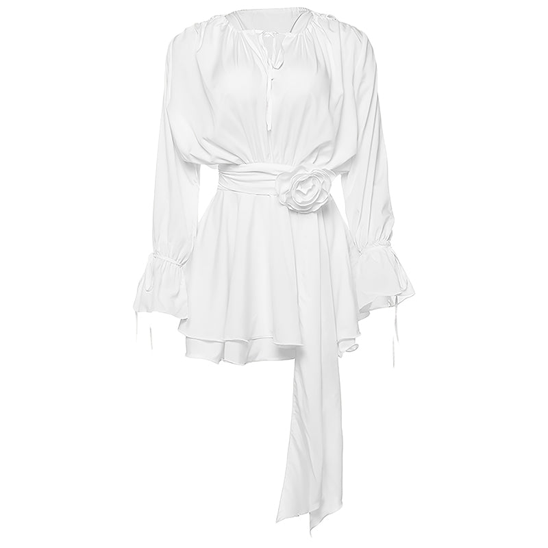 Ruffle Hem Boho Mini Dress