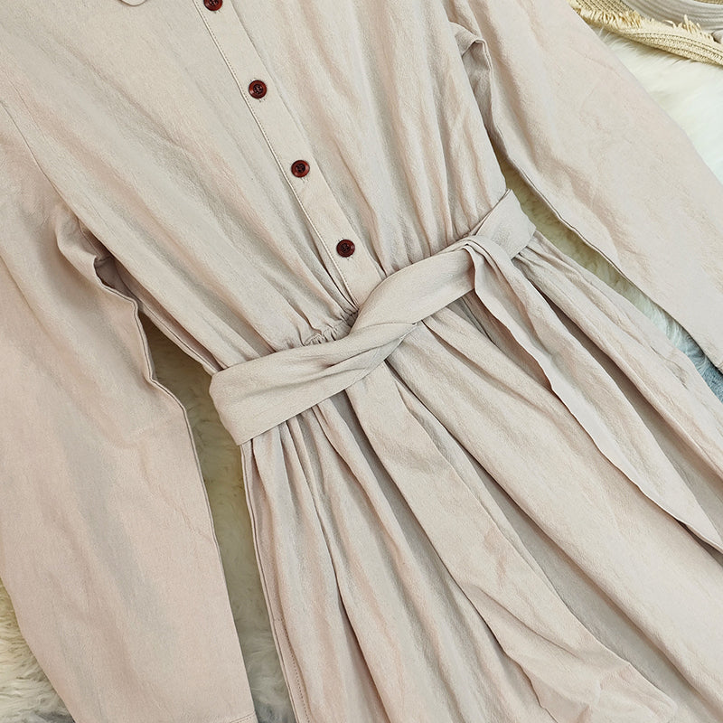 Long Sleeve Shirt Maxi Dress