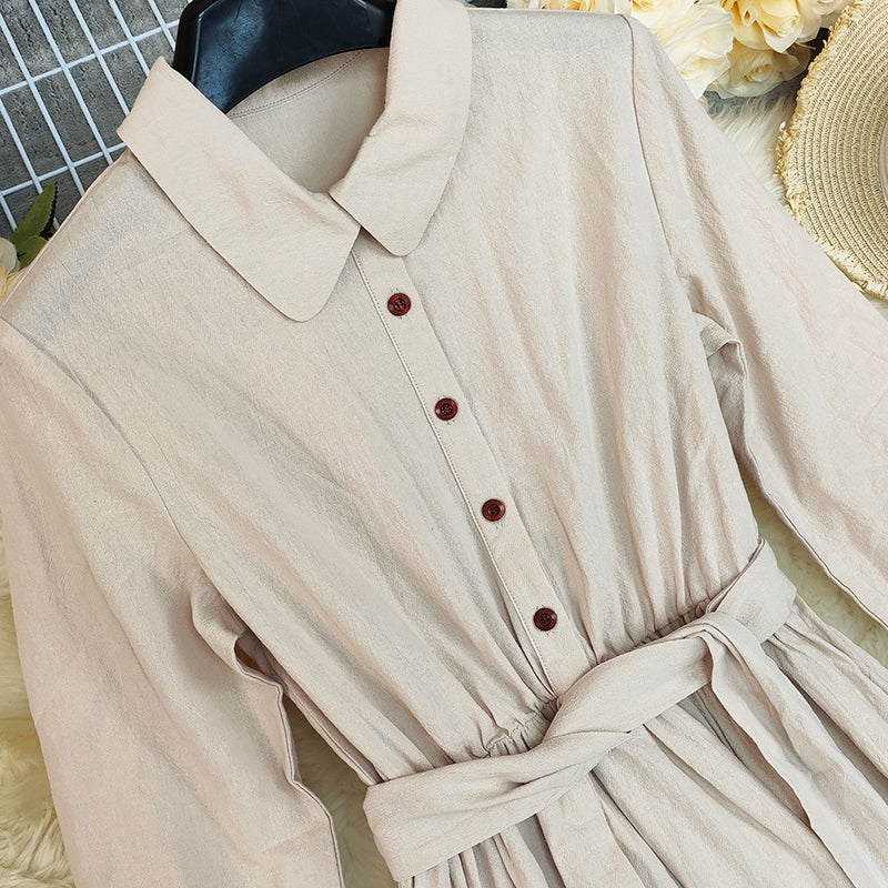Long Sleeve Shirt Maxi Dress