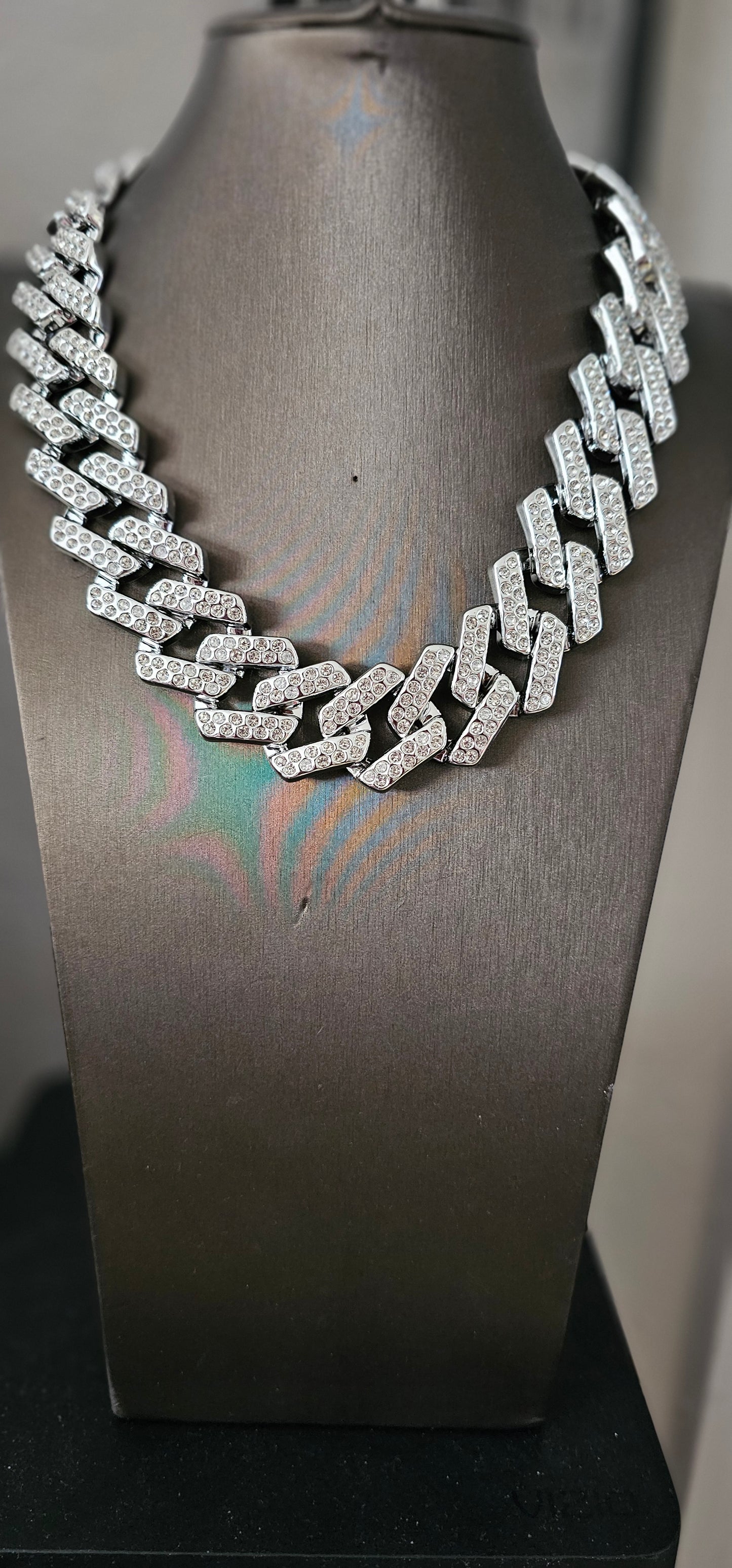 Iced Cuban Link Statement Necklace